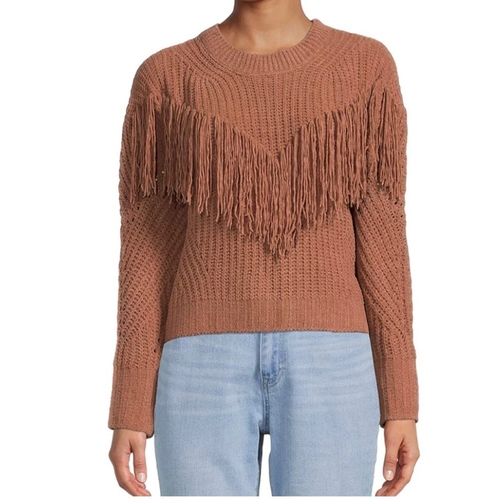No boundaries fringe sweater! NWT!